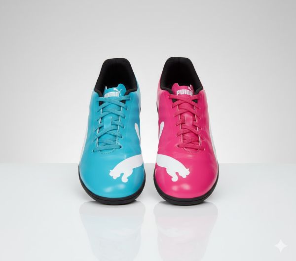 صورة شوز بوما أطفال شوز احمر + شوز ازرق سماوي