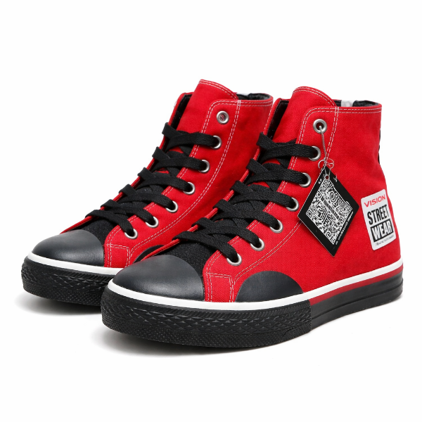 صورة حذاء رجالي  احمر * اسود (VISION)