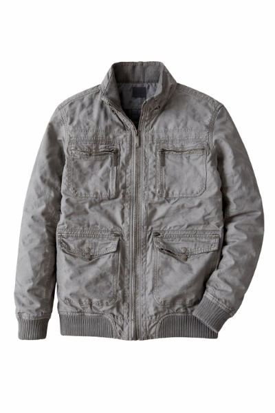 صورة جاكت رجالي كوتون رصاصي