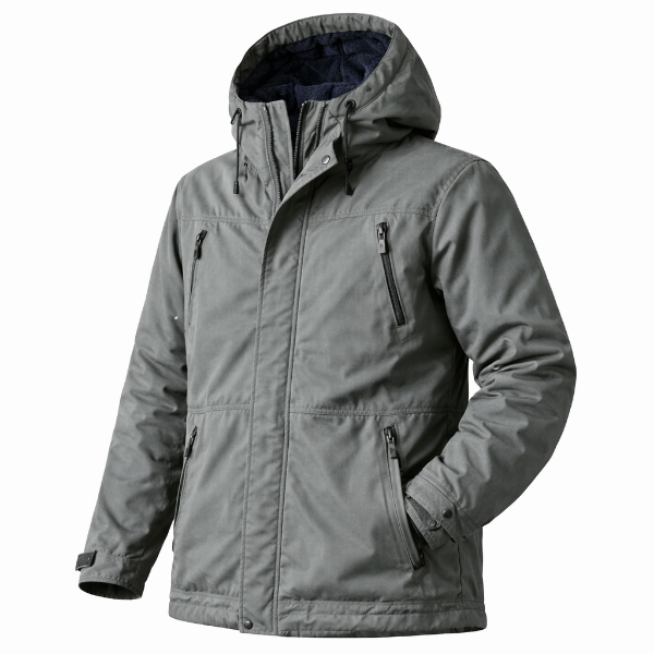 صورة جاكت رجالي كوتون رصاصي