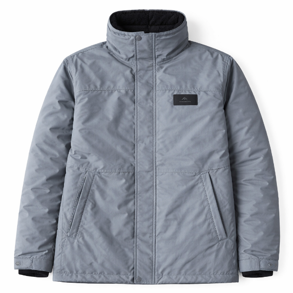 صورة جاكت رجالي كوتون رصاصي