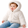 صورة جاكيت أولادي فرو أبيض بغطاء رأس (Koton)