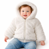 صورة جاكيت أولادي فرو أبيض بغطاء رأس (Koton)