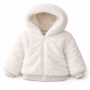 صورة جاكيت أولادي فرو أبيض بغطاء رأس (Koton)