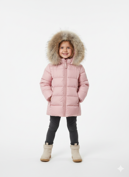 صورة جاكت اطفالي كاجوال وردي بودرة ناعم