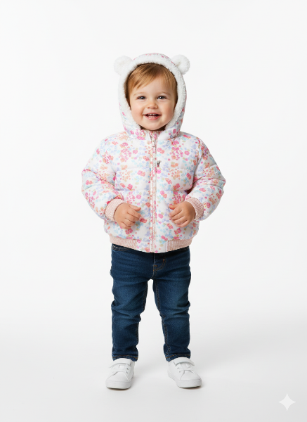 صورة جاكت اطفالي كاجوال ازرق بودر