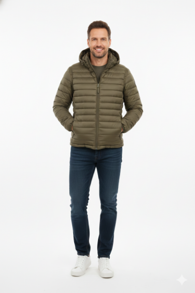 صورة جاكيت رجالي أخضر كاكي (Koton)