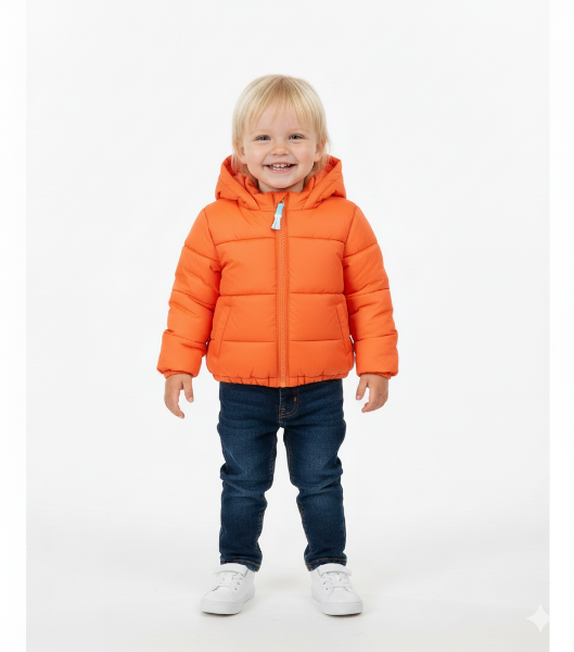 صورة جاكت اطفالي كاجوال كوتون  برتقالي فاتح