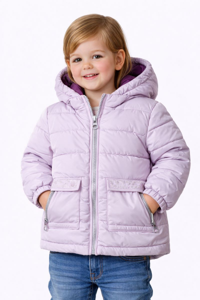 صورة جاكت اطفالي كاجوال موف فاتح ناعم