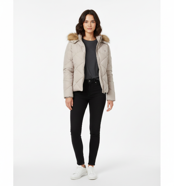 صورة جاكت حريمي كاجوال كريمي فاتح(Koton)