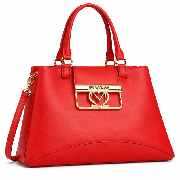 صورة حقيبة إيطالية حمراء للنساء (LOVE MOSCHINO)