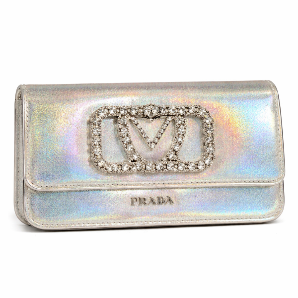 صورة شنطه يد نسائي LOVE MOSCHINO اللون فضي