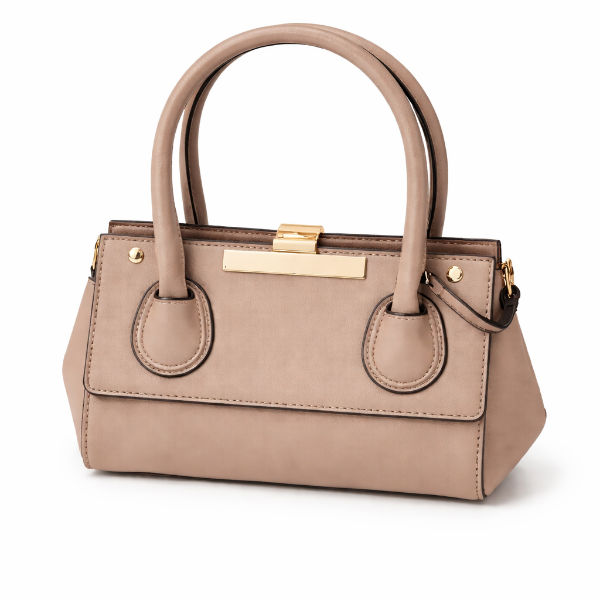 صورة اليكس ماكس شنطة يد لون بيج جلد بتصميم كلاسيك أنيق