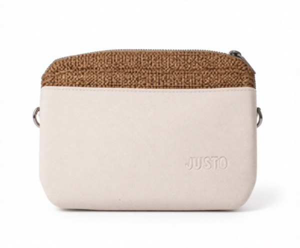 صورة حقيبة إيطالية ابيض *بني للنساء (JUSTO)