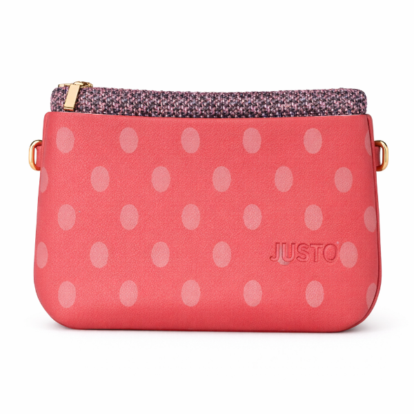 صورة حقيبة إيطالية وردية منقّطة للنساء (JUSTO)