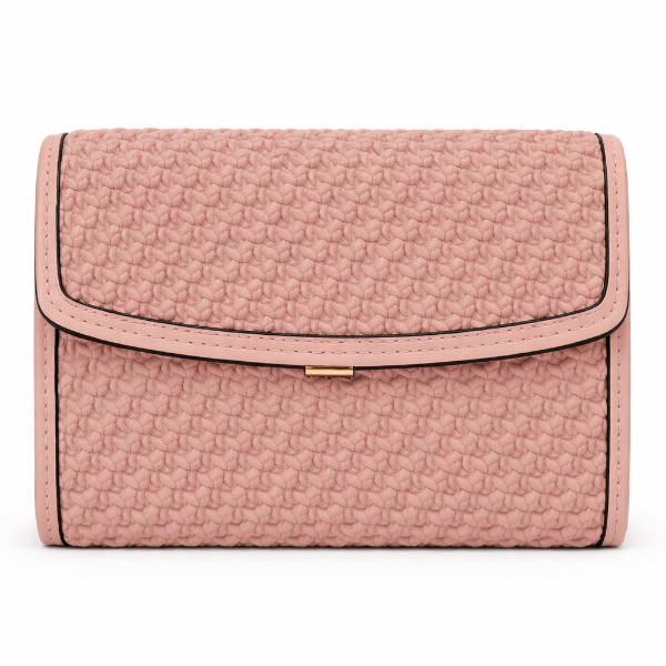 صورة حقيبة نسائية إيطالية بلون وردي فاتح (ALEX MAX)