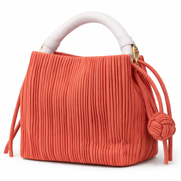 صورة حقيبة نسائية إيطالية بلون برتقالي مرجاني (ALEX MAX)