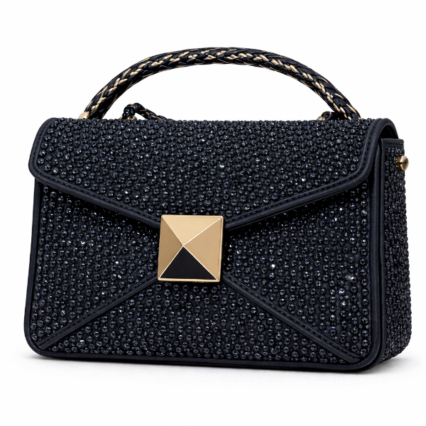 صورة حقيبة إيطالية بلون أسود نسائية  (ALEX MAX )