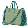 صورة حقيبة نسائية إيطالية بلون أخضر تركوازي (ALEX MAX)