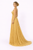 صورة فستان ذهبي طويل لامع أنيق (Guess)