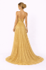 صورة فستان ذهبي طويل لامع أنيق (Guess)