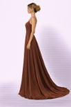 صورة فستان بني ناعم بحمالات رفيعة(Guess)