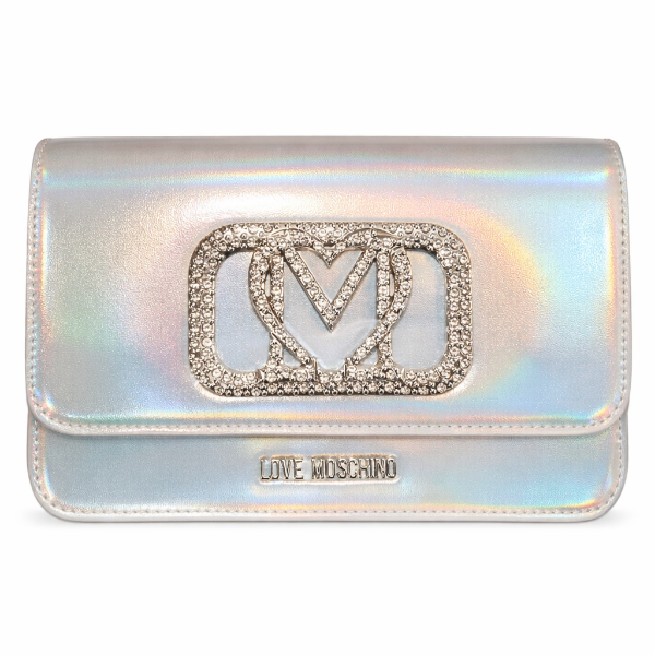 صورة حقيبة إيطالية فضي للنساء (LOVE MOSCHINO)