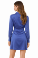 Picture of Blue satin waist-tie shirt dress (guess)