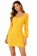 Picture of Vibrant bright yellow crochet dress (Guess)