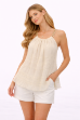 Picture of cream gold-chain halter top (Hanita)