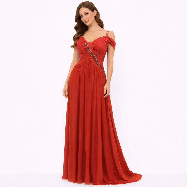 صورة فستان حريمي احمر ( Hanita)