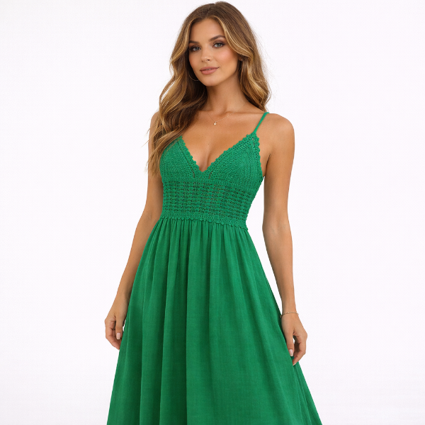 صورة فستان حريمي اخضر  (Hanita)