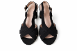 Picture of High-heeled black suede sandal (Mariamare)