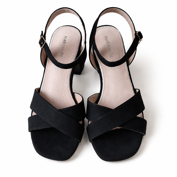 صورة صندل أسود شمواه كلاسيكي أنيق (Mariamare)