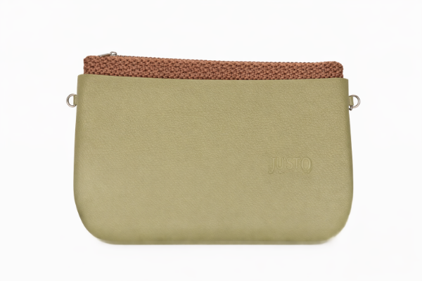 صورة حقيبة إيطالية اخضر *بني للنساء (JUSTO)