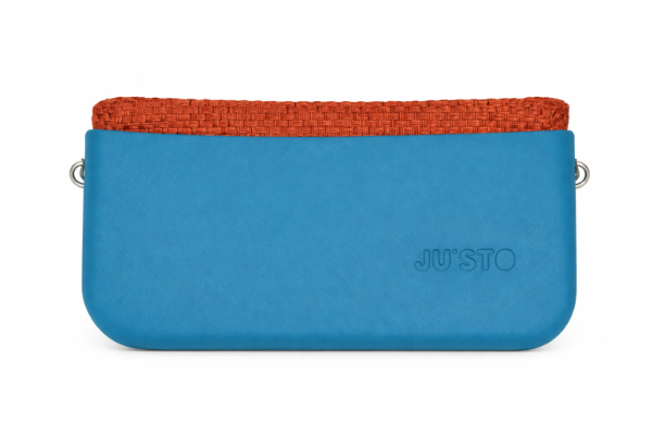 صورة شنطه يد نسائي JUSTO اللون ازرق*بني