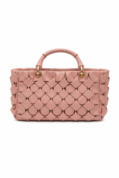 صورة حقيبة إيطالية أنيقة باللون وردي غباري نسائي (Alex Max)