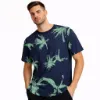 صورة تيشيرت كحلي بنقشة نخل استوائية (IN SIDE)
