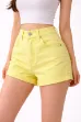 Picture of Women’s Light Yellow Denim Shorts (inside)