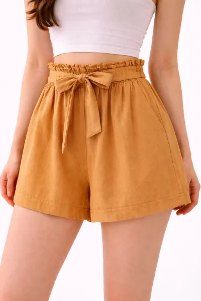 صورة شورت حريمي بني كاراميل (inside)