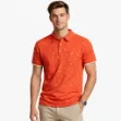 Picture of Vibrant Orange Patterned Polo Shirt (IN SIDE)