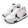 صورة حذاء رياضي رجالي أبيض بخطوط كحلي وأحمر (inside)