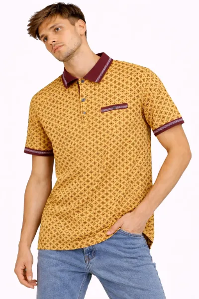 صورة بولو موستارد نقشة هندسية كلاسيك (INSIDE)