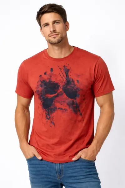 صورة تيشيرت أحمر آجري رجالي (INSIDE)