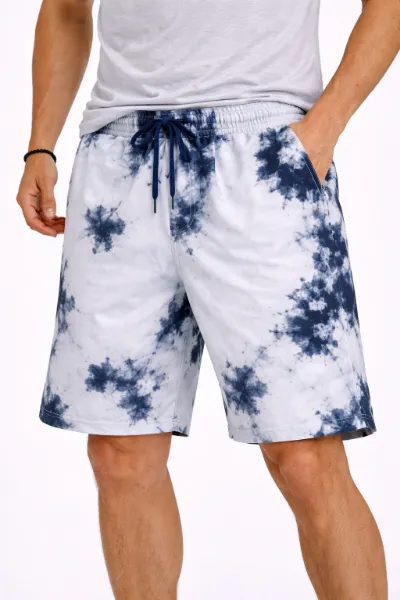 صورة شورت رجالي أبيض تاي داي كحلي (INSIDE)