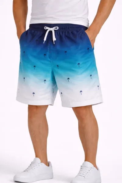 صورة شورت رجالي أومبري بطبعة نخيل (INSIDE)