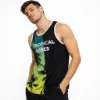 صورة تيشيرت تانك أسود "Tropical Vibes" عصري (IN SIDE)