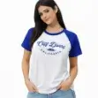 Picture of Women’s White & Blue Raglan Tee (IN SIDE)