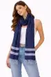 Picture of Elegant Navy Striped Shawl (in side)