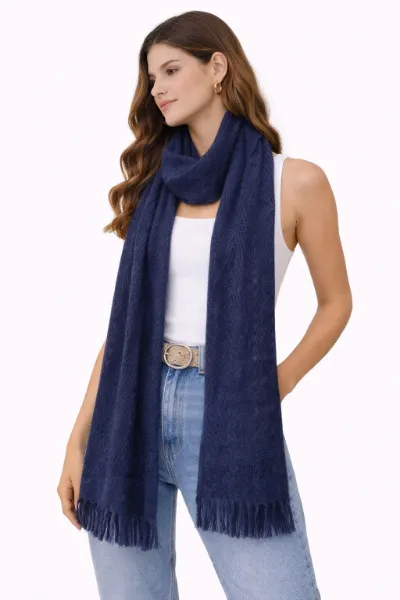 صورة شال كحلي كلاسيك (in side)